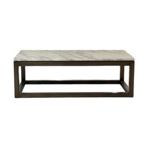 Hayley marble and oak coffee table